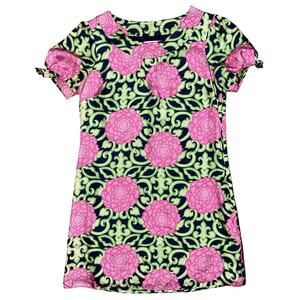 Lilly Pulitzer Silk Tie Sleeve Lined Floral Print Dress Size 2
